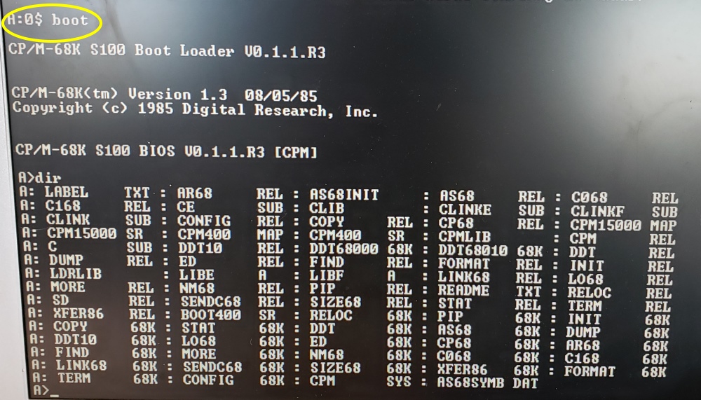 S100 Computers CPM68K Software